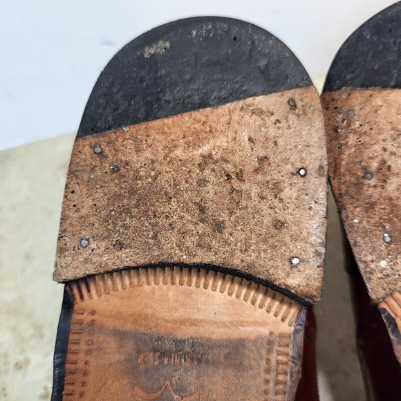 Phillip Martin Kiltie Tassel Broguing Mahogany Leather Loafer Almond Toe 10 1/2M main image 7